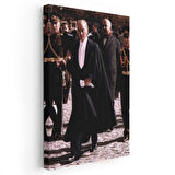 Siyah Pelerinli Atatürk - Resmi Tören Kanvas Tablo