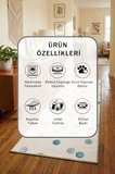 Dots Tk268-v1-c Krem Yıkanabilir Yolluk Halı Kaymaz Taban Salon Mutfak