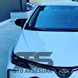 Toyota Corolla 2018 model Sonrası E210 Yarasa Ayna Kapağı Piano Black Abs Plastik Batman