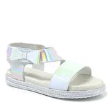 Artico Elenis Hakiki Deri Gümüş Kız Bebek Sandalet