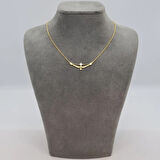 Uretti - BURCU 7427 Yay Burcu Gümüş Kolye - Gold