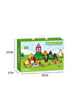 Manyetik Yapı Blokları 46 Parça Çocuklar İçin Eğitici Oyuncak Manyetik Karo Oyun Seti Çiftlik Temalı