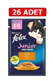 Tavuklu Junior Yavru Kedi Islak Maması 85gr X 26 Adet Kedi Yaş Mama Kedi Pouch Konserve