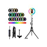 10 İnç Rgb Renkli Işığınızı Şekillendirin: 26 cm Halka Şeklinde 45 Renk Seçeneği Olan Tripodlu Işık