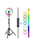 10 İnç Rgb Renkli Işığınızı Şekillendirin: 26 cm Halka Şeklinde 45 Renk Seçeneği Olan Tripodlu Işık