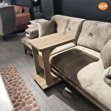 Tekerlekli Mdf C Yan Sehpa %100 Mdf Koltuk Yanı sehpa C Sehpa