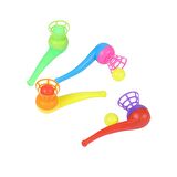 15 Adet Oyuncak Saksafon Popit Pipet Top Üfleme Oyunu Hediyelik Parti Eğlencesi  