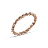 Altın Rose Renk Minimal Burma Tamtur Yüzük 
