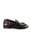KADIN HAKİKİ DERİ LOAFER KAHVE CROCO