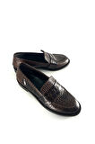 KADIN HAKİKİ DERİ LOAFER KAHVE CROCO