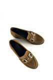 HAKİKİ DERİ KADIN LOAFER TABA SÜET