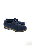 HAKİKİ DERİ KADIN LOAFER LACİVERT SÜET