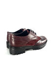 HAKİKİ DERİ KADIN LOAFER BORDO SÜET-BORDO DERİ