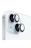 iPhone 15 Plus Hd Lens Koruyucu Mavi  Çerçeveli