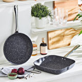 Karaca Biogranit Navy Stone Grill Tava Set