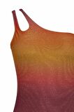 DeFacto Regular Fit Parlak Kumaş Tek Omuzlu Mayo-Fall in Love Z9957AZ24HSPR442