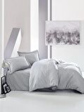 Cotton Box Elegant Gri Çift Kişilik Saten Nevresim Takımı