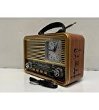 Vintage Saatli Fm Radyo Bluetooth Müzik Çalar Radyo Eskitme Nostalji Radyo Mp3 Çalar Everton rt-781