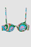 DeFacto Regular Fit Desenli Bikini Üstü-Fall in Love D2637AX24HSTR43