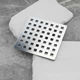 15x15 Uyumlu 14x14 Krom Süzgeç Izgarası – Paslanmaz Çelik, Dayanıklı ve Şık Tasarım