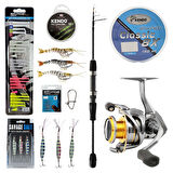 YekOutdoor Profesyonel LRF Seti Okuma Lrf-Tele-706UL 212cm 1-8 gr Lrf Kamışı&Okuma Avenger AV-1000a 6+1BB Olta Makinesi