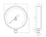 Pakkens 0-25 Bar 160 mm Alttan Bağlantılı Kuru Manometre G 1/2 inç