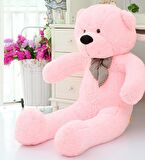 Sevgiliye HEDİYE- 160 cm İthal Kumaş Papyonlu DEV Boy Peluş Ayı