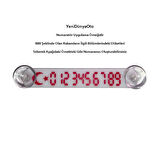  Cama Vantuzlu Oto Araç içi Telefon Numaratör,Telefon No Gösterici, Beyaz-Kırmızı YDNMR024