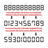 Cama Vantuzlu Oto Araç içi Telefon Numaratör,Telefon No Gösterici Beyaz-Yeşil YDNMR026