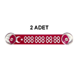 -2 ADET-Kırmızı-Beyaz Araç Park Telefon Numaratörü Tel No Gösterici Numaratik YDNMR211