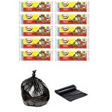 Ögem Büyük Boy Çöp Poşeti 65x80 Cm 50 Lt 10'lu Rulo 10 Paket Siyah