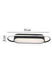 Modern Led Avize Plafonyer Üç Renkli Siyah