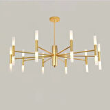 Ledli Plafonyer Modern Aydınlatma Gold Sarkıt Ledli Salon Avize