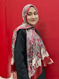 ARMANDA ETHNIC VUAL ŞAL - KIRMIZI - 4456-14