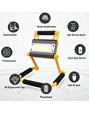Watton WT-328 20W Şarjlı Outdoor Cob Led Fener 1300 Lümen Ayaklı Projektör