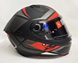 MT Kask Mt Revenge 2 S Hatax B5 Motosiklet Kaskı Kırmızı - Mat Siyah 2XL