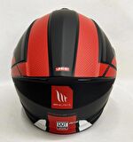 Kask Mt Genesis Sv Cave A5 Çene Açılır Motosiklet Kaskı Mat Siyah - Kırmızı S