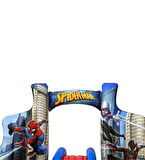 Su Pompalı-Bestway 98793 Spiderman Temalı Kaydıraklı Fıskiyeli AquaPark Şişme Eğlence Havuzu