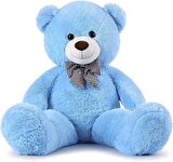 Papyonlu Sevimli Peluş Şaşkın Ayı 80 cm - Sevgiliye Özel HEDİYE