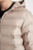 DeFacto Su İtici Şişme Mont Slim Fit Dar Kesim Kapüşonlu Fermuarlı Cepli D1185AX24WNBG106