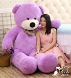 Sevgiliye HEDİYE- 160 cm İthal Kumaş Papyonlu DEV Boy Peluş Ayı