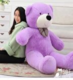 Sevgiliye HEDİYE- 160 cm İthal Kumaş Papyonlu DEV Boy Peluş Ayı