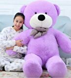 Sevgiliye HEDİYE- 160 cm İthal Kumaş Papyonlu DEV Boy Peluş Ayı