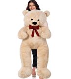 Sevgiliye HEDİYE- 160 cm İthal Kumaş Papyonlu DEV Boy Peluş Ayı