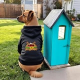 Siyah Sayko Baskili ici polarli Köpek Kıyafeti Sweatshirt