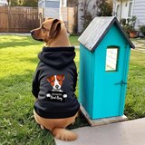 Siyah Wanted Jack Russel ici polarli Köpek Kıyafeti Sweatshirt