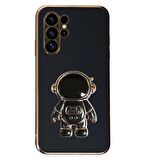 Gpack Samsung Galaxy S23 Ultra Kılıf Kamera Korumalı Astronot Desenli Standlı Silikon