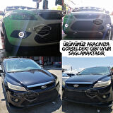 Ford Focus 2.5 2009-2011 Uyumlu Üniversal Mercekli Angel Sis Farı Metal Su Geçirmez 76 mm Mavi Halkalı Gündüz Farı Angel Eyes 2 Adet