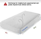 AY Home 10 Farklı Ebat 70 x 140 Su Geçirmez Alez Beyaz