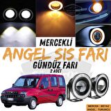 Fiat Doblo D1 2000-2005 Uyumlu Üniversal Mercekli Angel Sis Farı Metal Su Geçirmez 76 mm Turuncu Halkalı Gündüz Farı Angel Eyes 2 Adet
